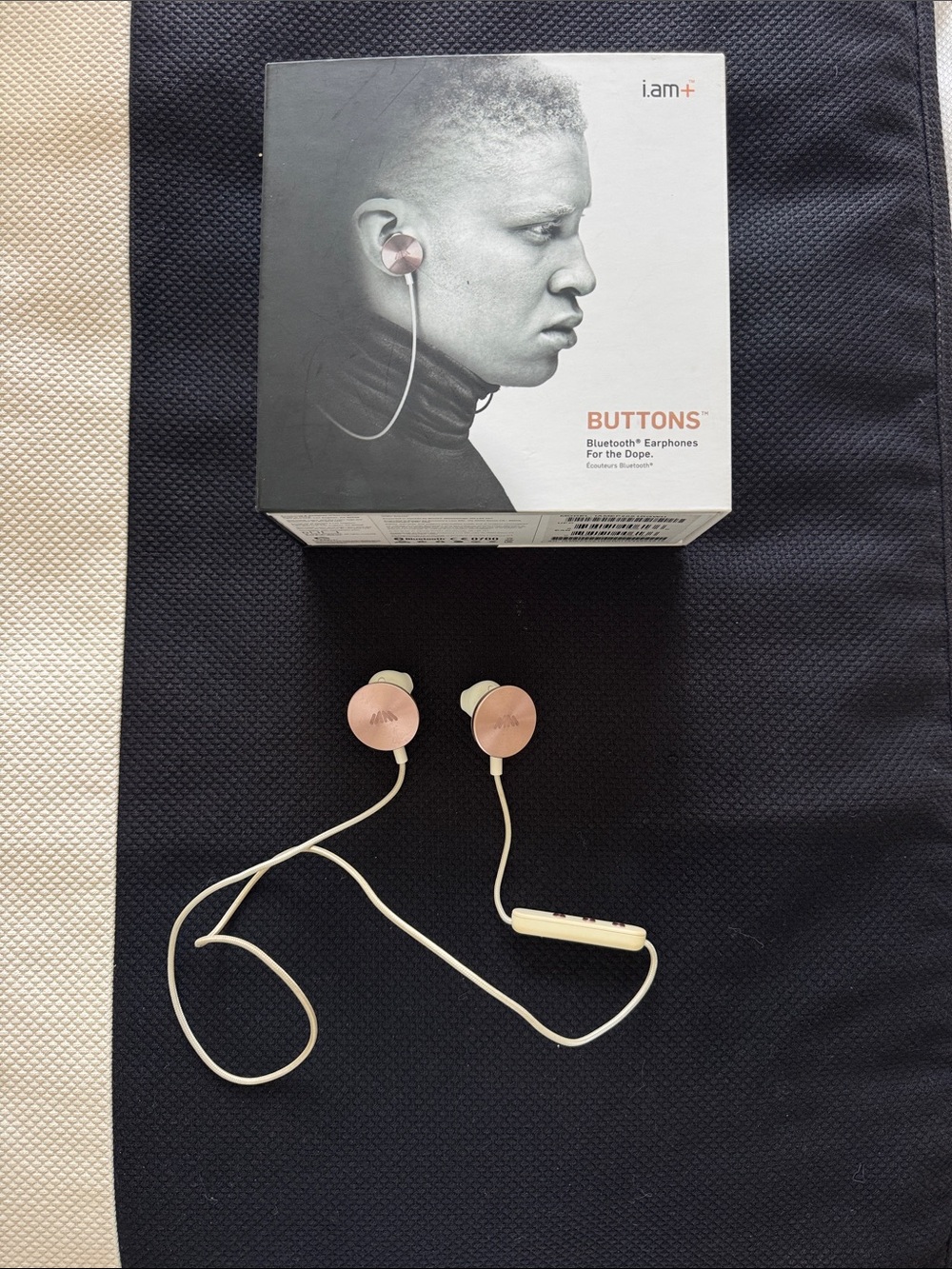 I.am. Buttons Rose Gold Bluetooth Earphones